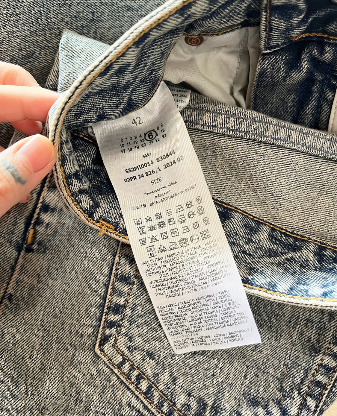 MM6 MAISON MARGIELA denim skirt 상품이미지9
