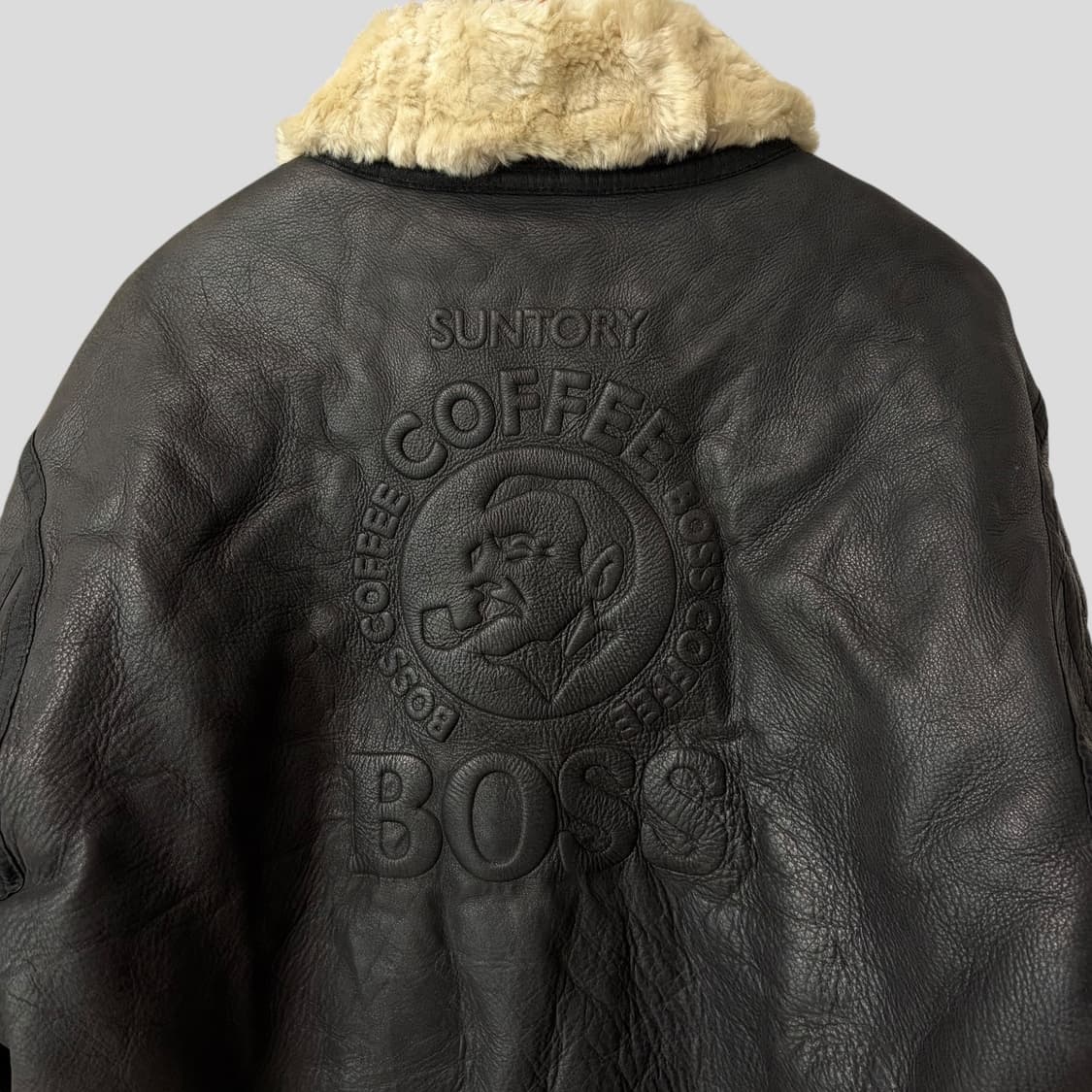 (LL)산토리 보스 커피 b-3 무스탕 자켓 상품이미지9