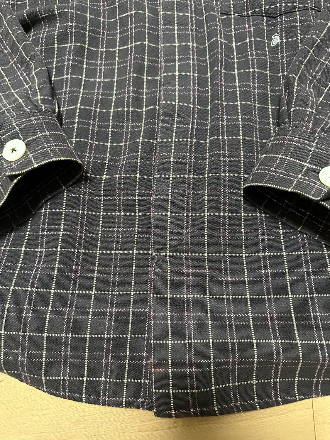 스투시 빅버튼 플레이드 셔츠 M 상품이미지2