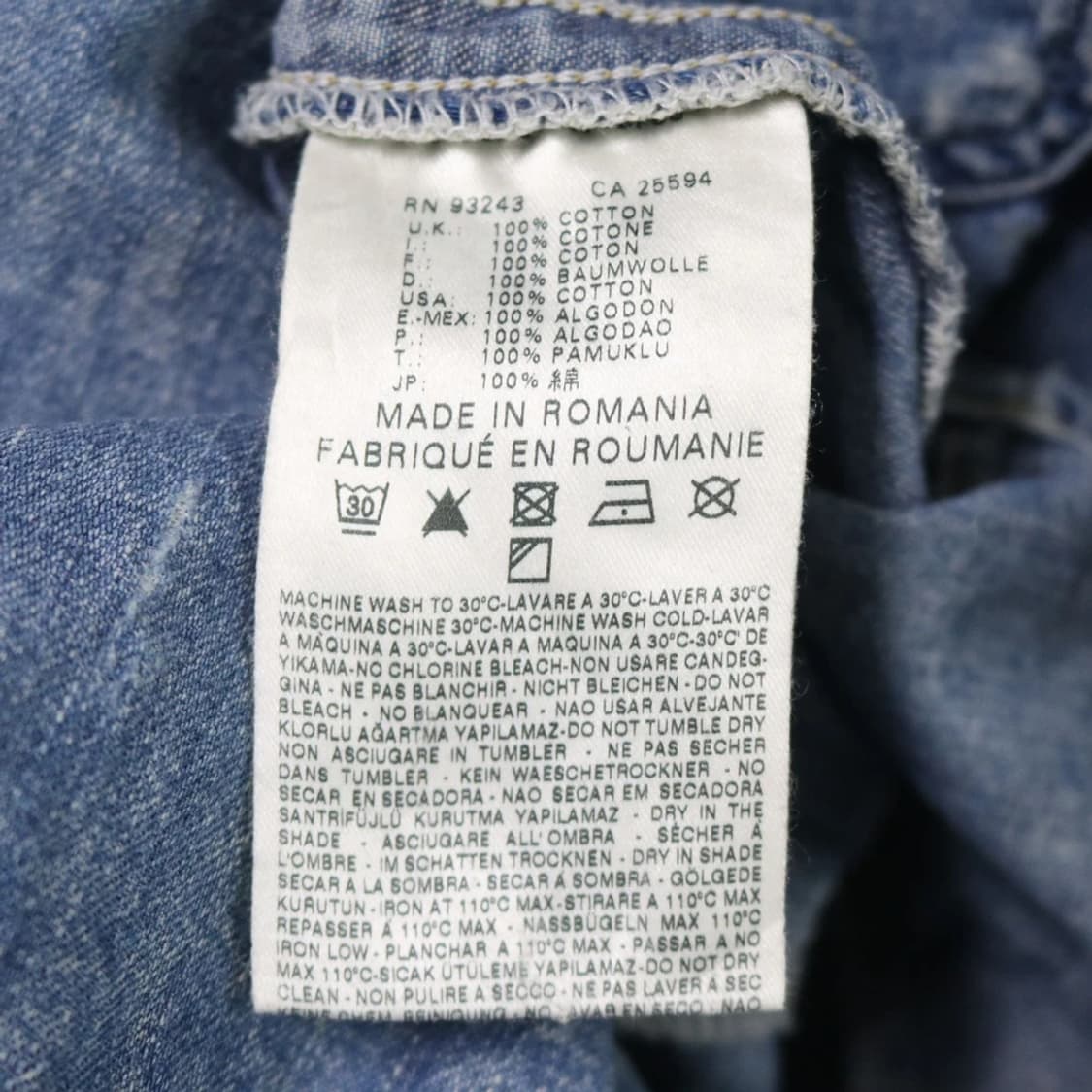 디젤 나염 데님 셔츠 65531 상품이미지10