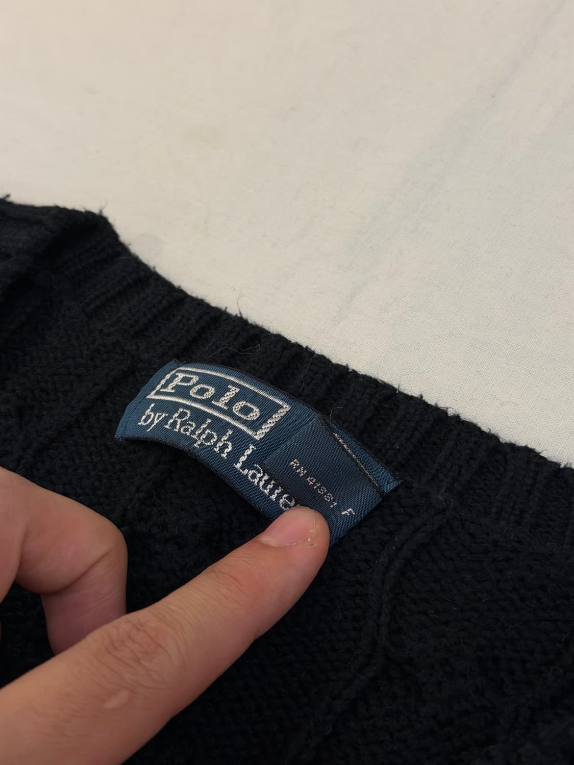 폴로 랄프로렌 꽈배기 케이블 니트 블랙 상품이미지4