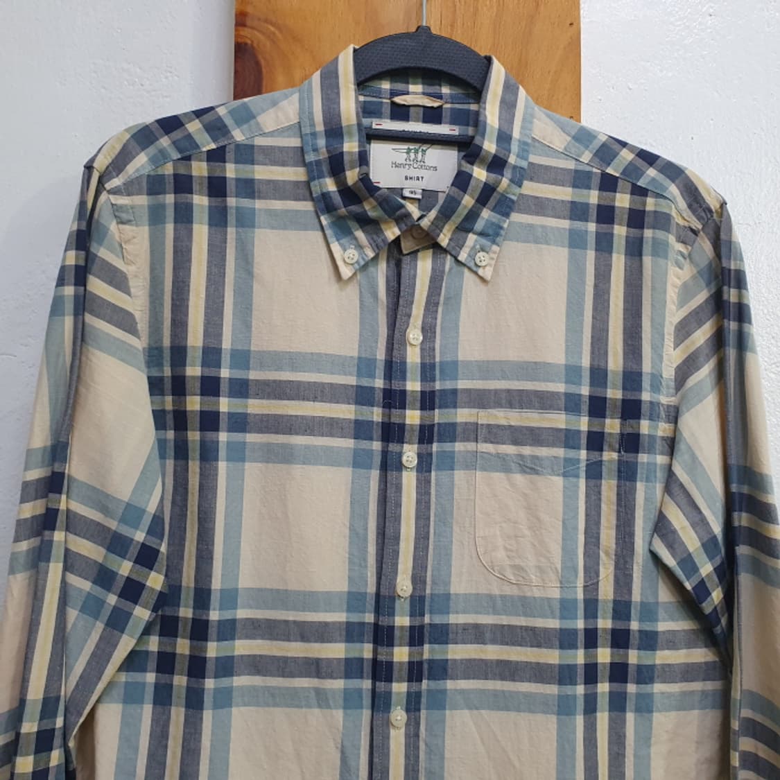 헨리코튼 마 면 혼방 체크셔츠(95) 상품이미지2