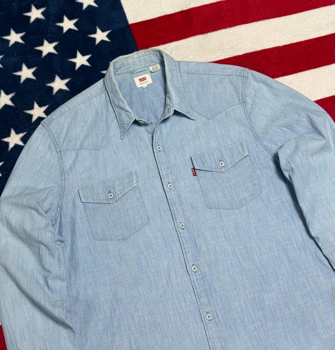 리바이스 샴브레이셔츠 Levi’s Chambray Shirt [L]빈티지 상품이미지4