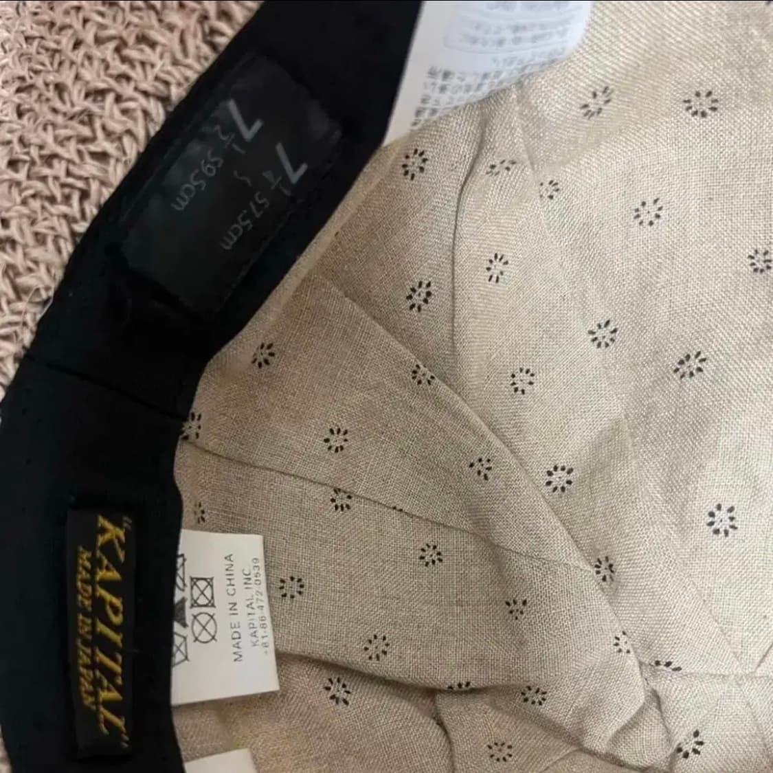 캐피탈 패치워크 밀짚 모자 상품이미지6