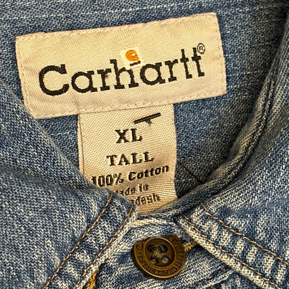 00s 미국 빈티지 칼하트 워크 청남방 데님셔츠 청셔츠 상품이미지6