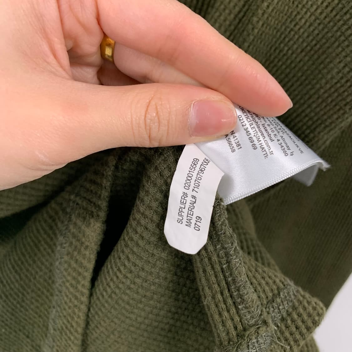 폴로 랄프로렌 신형 카키 와플 니트 상품이미지4