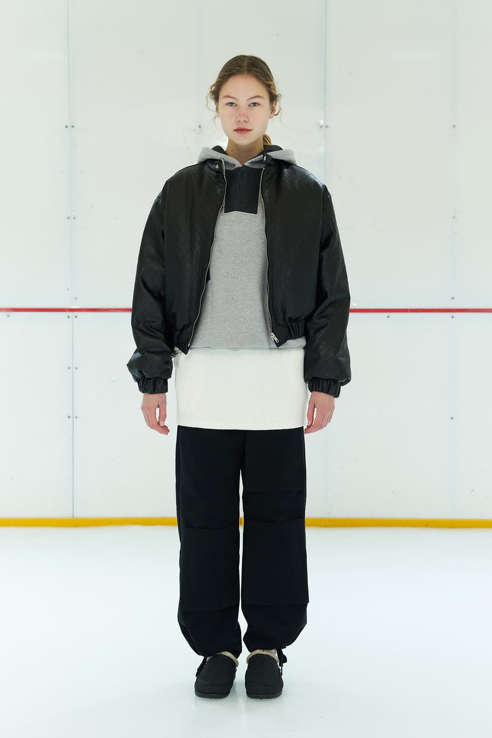 페스토 다이아몬드 퀄팅 레더 점퍼 상품이미지4