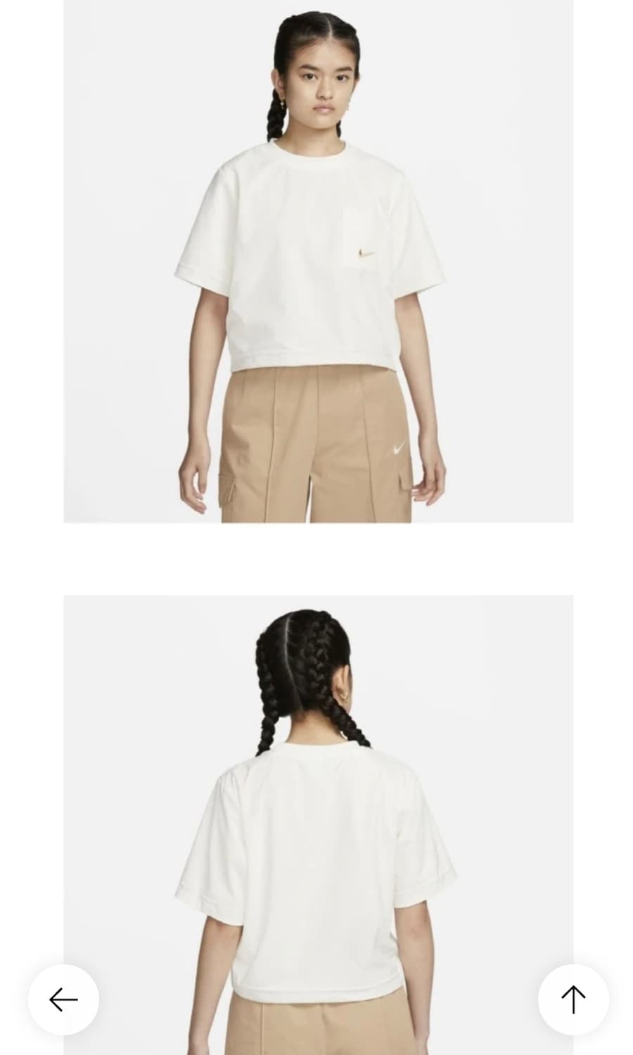나이키 우븐 크롭 박시티 상품이미지6