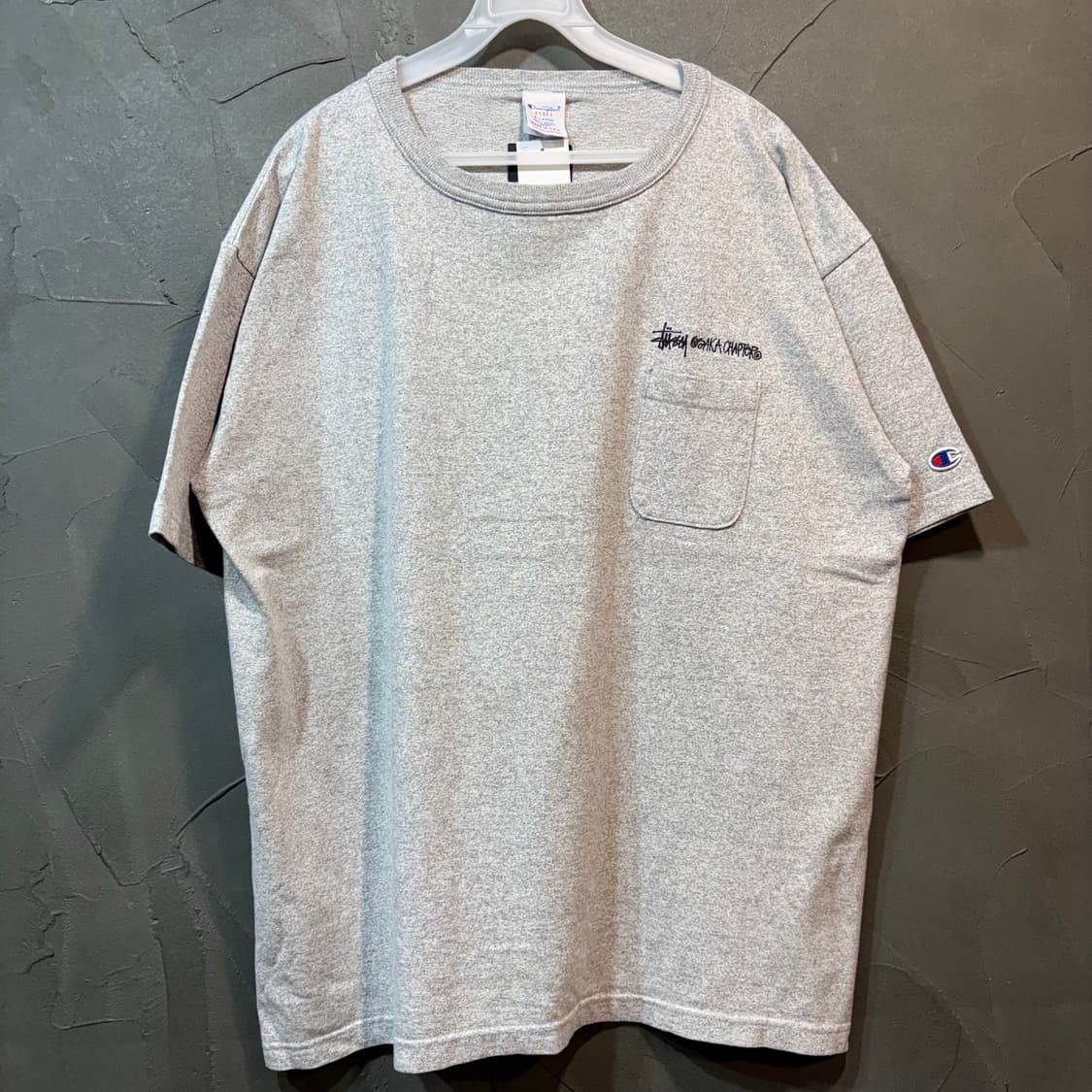 [XL] STUSSY X CHAMPION 스투시 챔피온 반팔티 상품이미지1