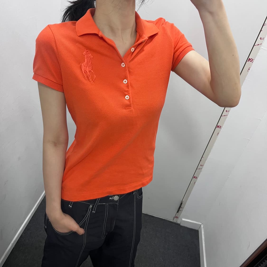 폴로 빅포니 오렌지 주황 반팔 티셔츠 상품이미지3