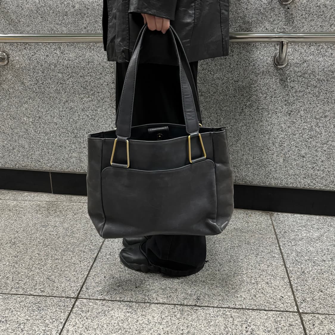 vtg cowhide tote bag 상품이미지2