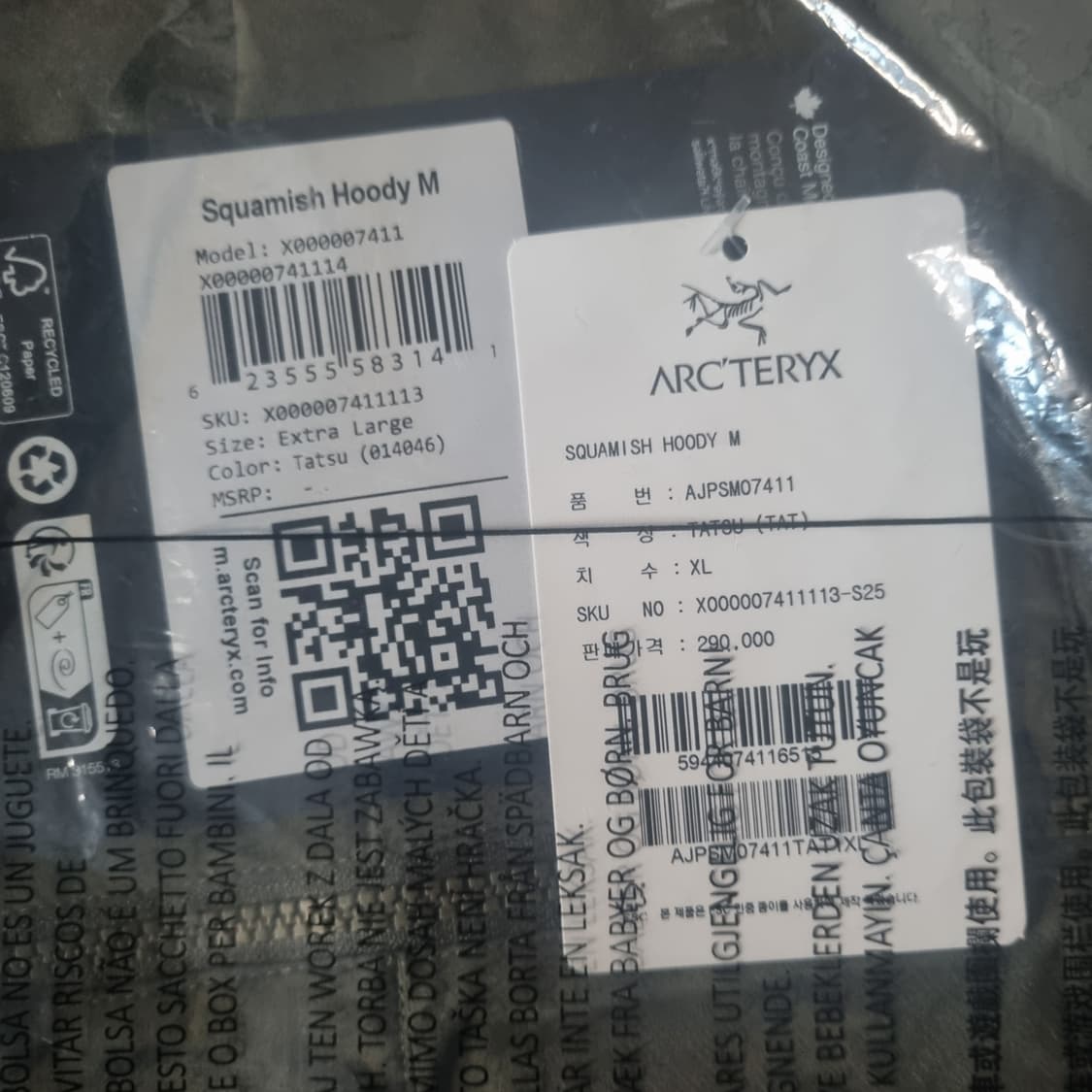 새제품XL) 아크테릭스 스쿼미시 후디 타츠 상품이미지5