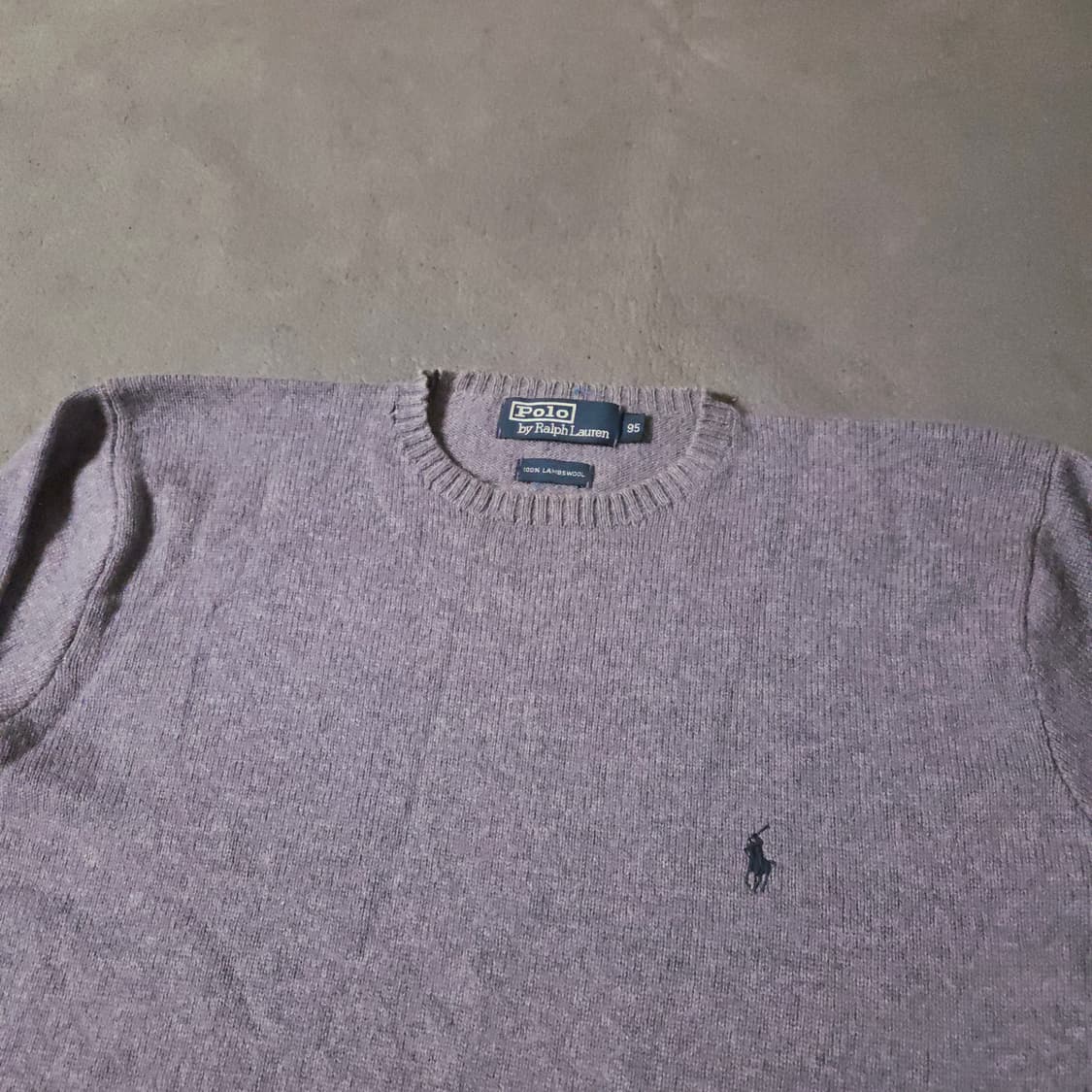 폴로 램스울 니트 스웨터 M 라벤더 상품이미지1
