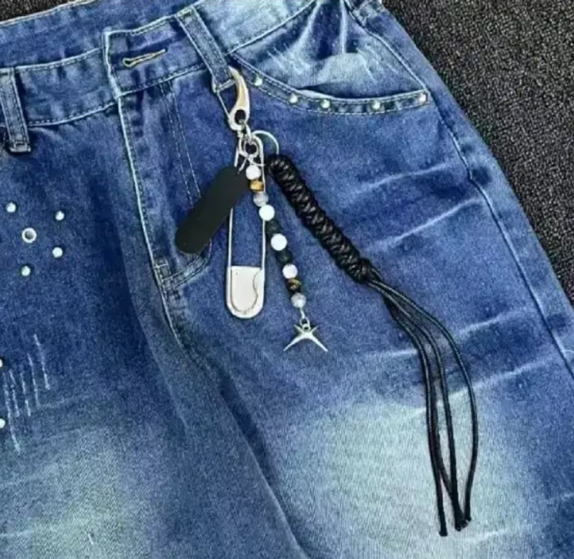 Metal Pin & Stone Beads Key chain 상품이미지2