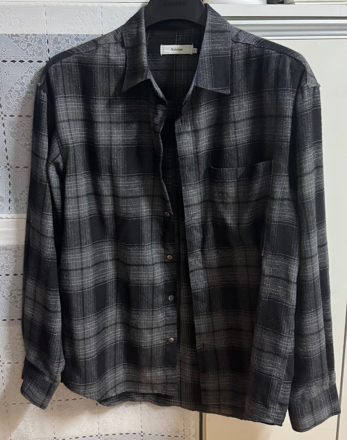 아르반 스모크 플란넬 셔츠 2사이즈 상품이미지2