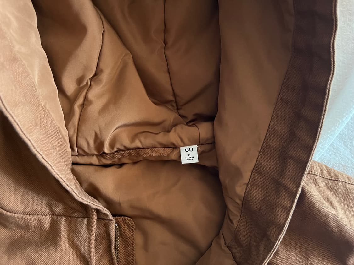 (새상품)(XL)GU 패디드 후드 집업 파카 (브라운) 액티브 자켓 상품이미지9