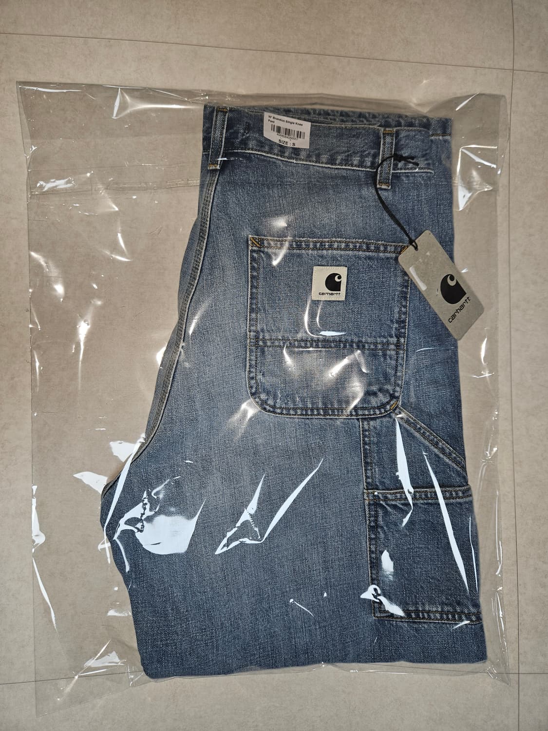 칼하트 여성 브랜든 싱글 니 팬츠 카마노 블루 버스트 워시드 상품이미지7