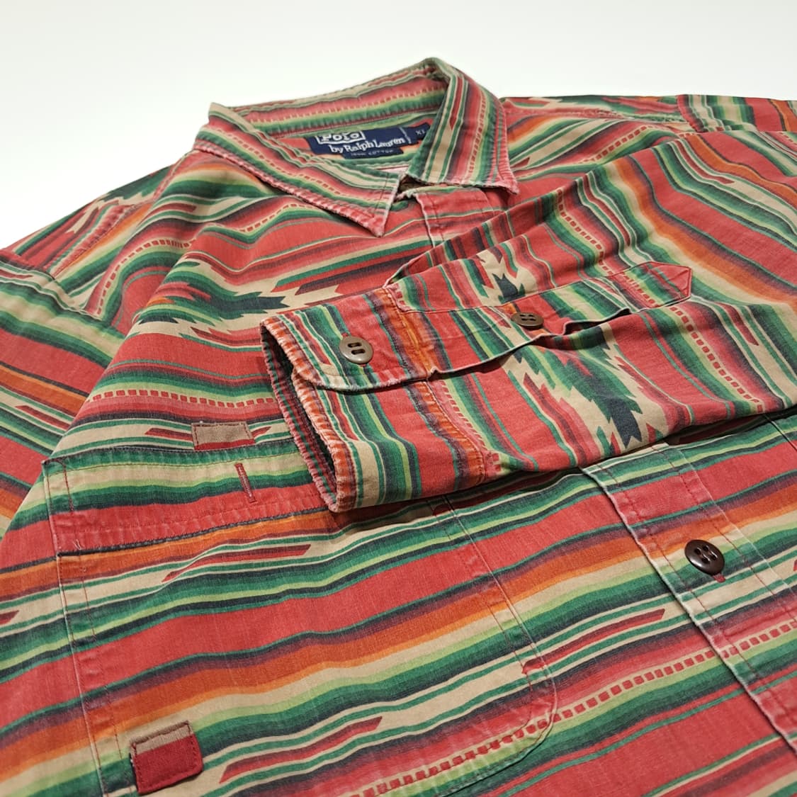 CK134 XL 폴로 90s 싱가포르판 나바호 셔츠 남방 상품이미지4