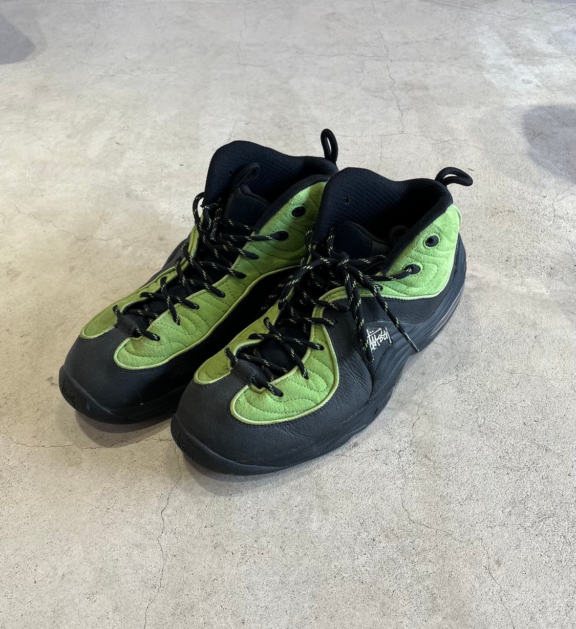 나이키x스투시 에어 페니 2 비비드 그린 앤 블랙  상품이미지1