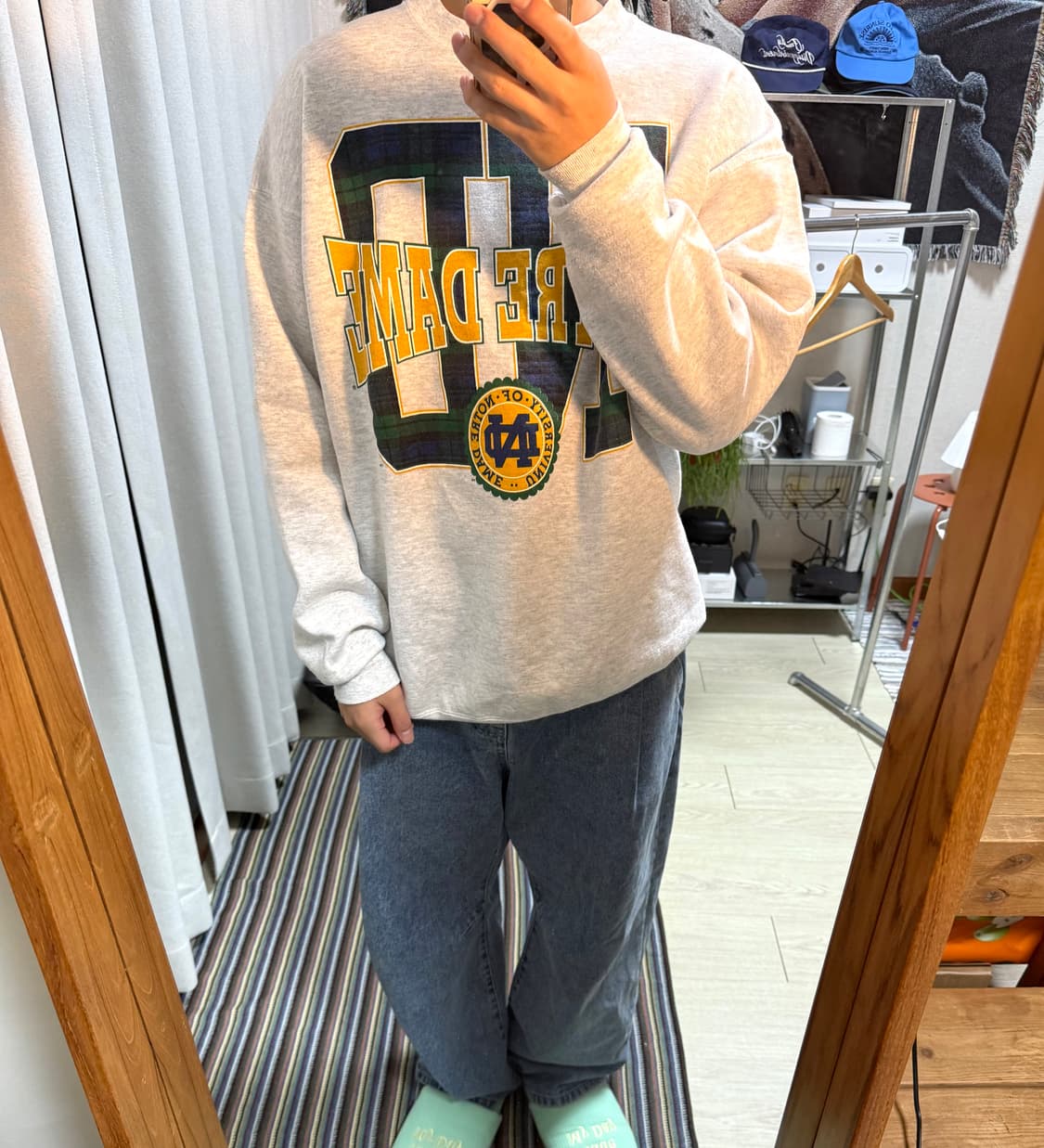 90s 노트르담 빈티지 스웻셔츠 xxl 상품이미지1