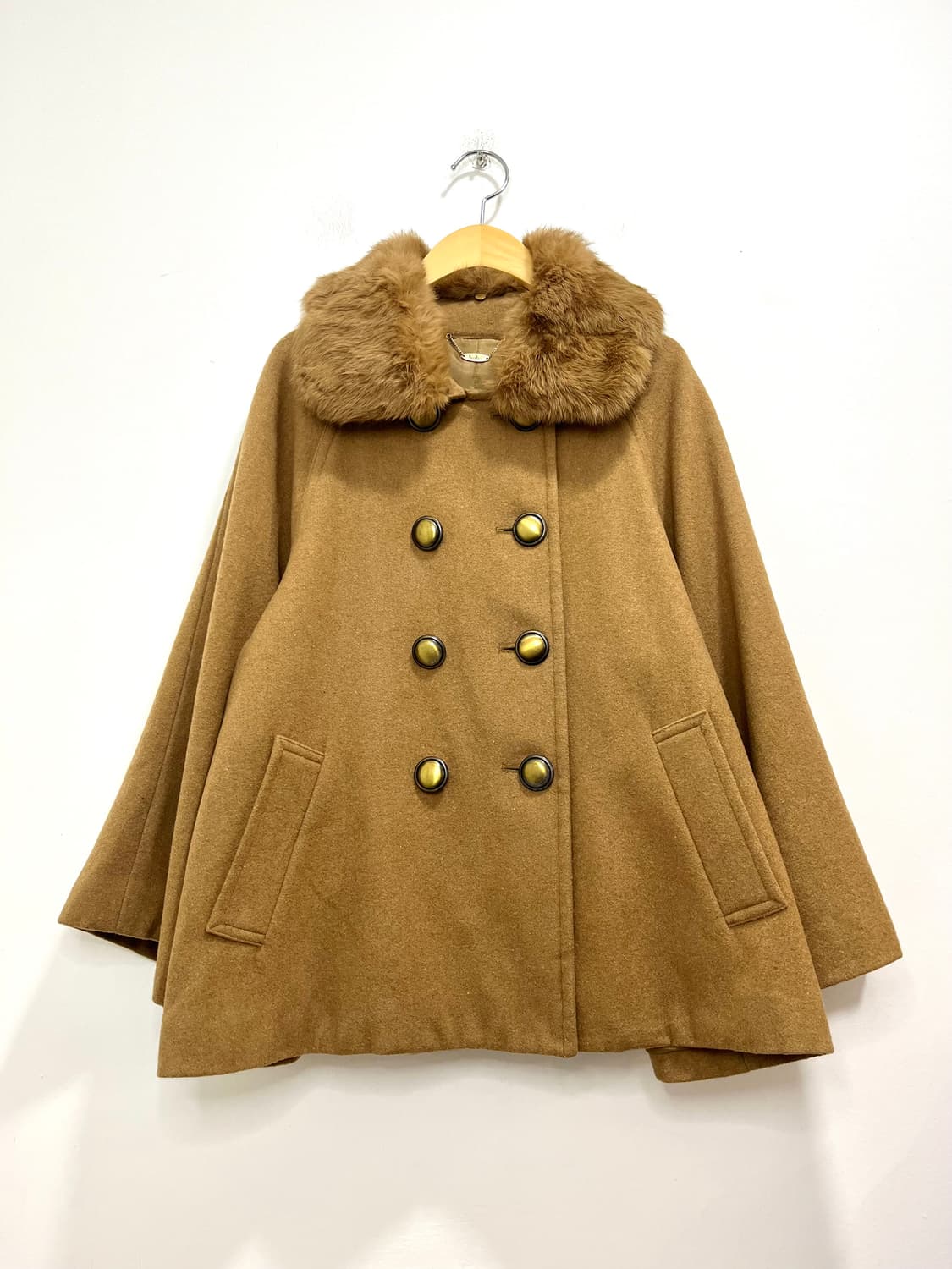 일본 빈티지 모리걸 퍼 케이프 코트 상품이미지5