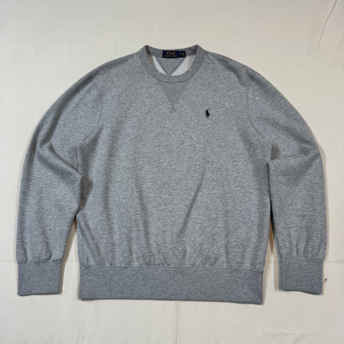 L) 폴로 랄프로렌 맨투맨 멜란지 그레이 상품이미지1