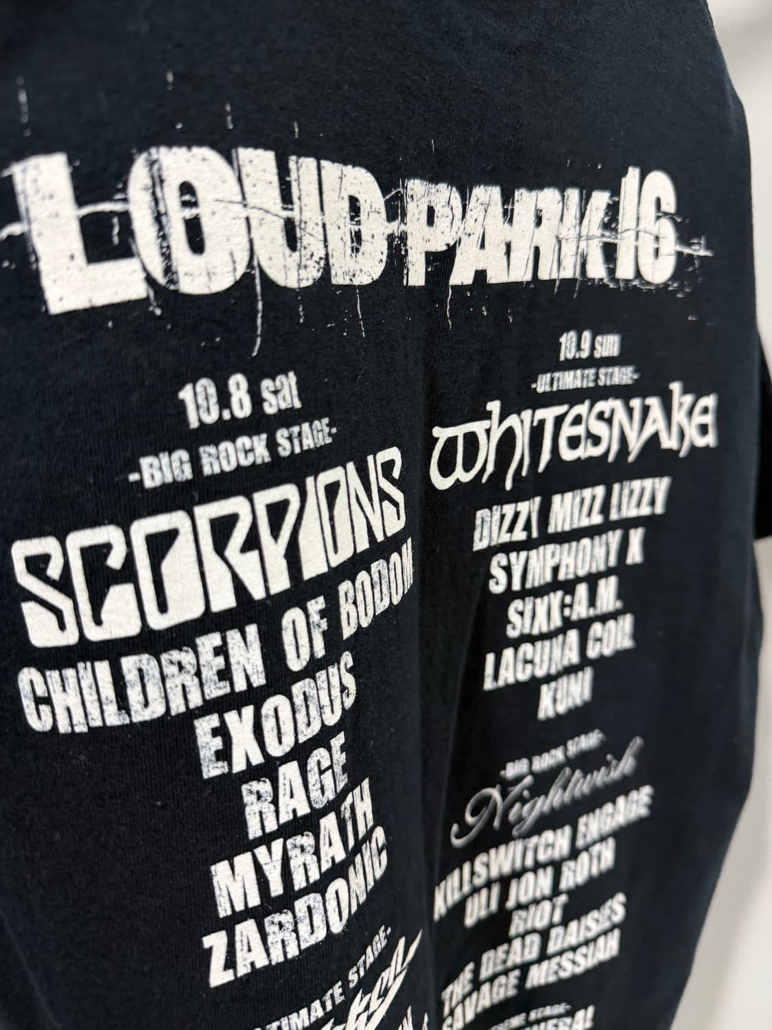 길단 빈티지 프린팅 블랙 티셔츠 락스타일 텍스트 상품이미지7