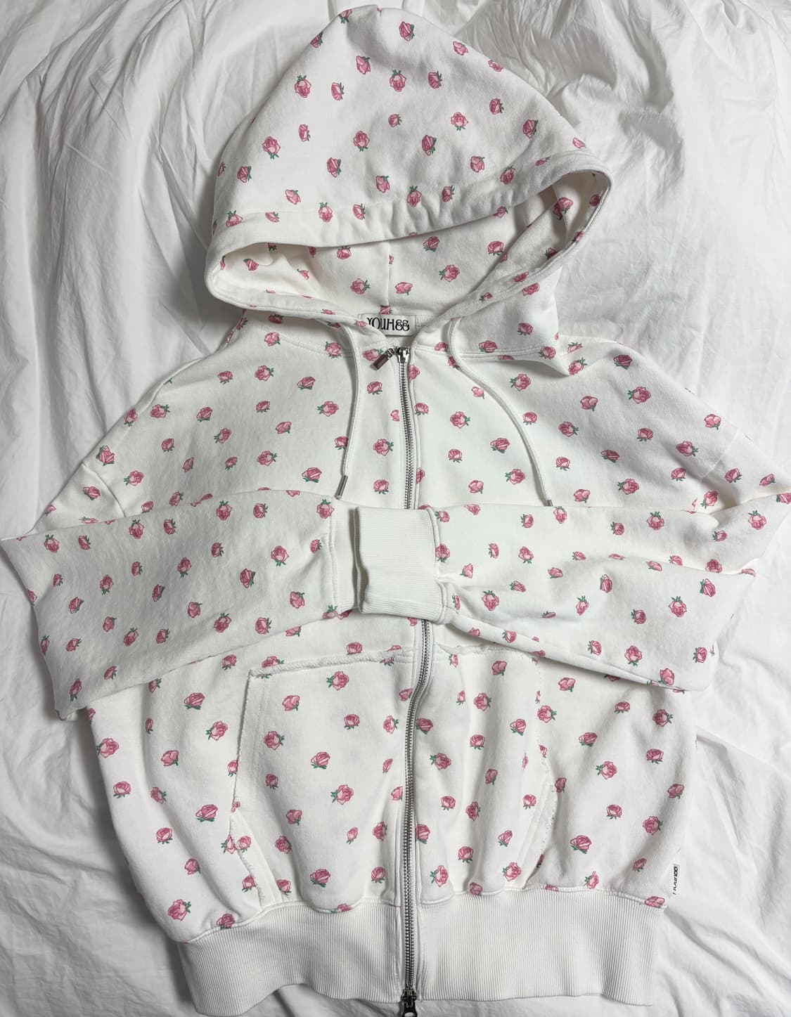 유희 플라워 패턴 후드집업 상품이미지4