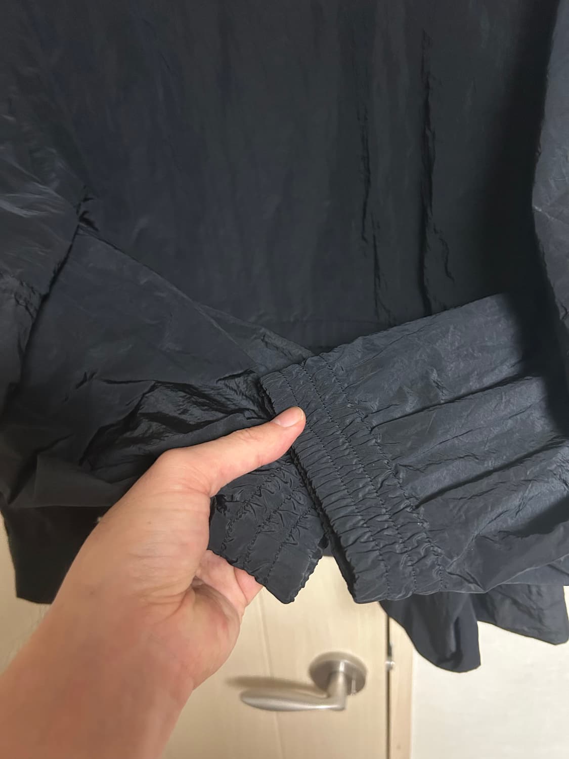 우영미 나일론 후드 아노락 블랙 상품이미지6