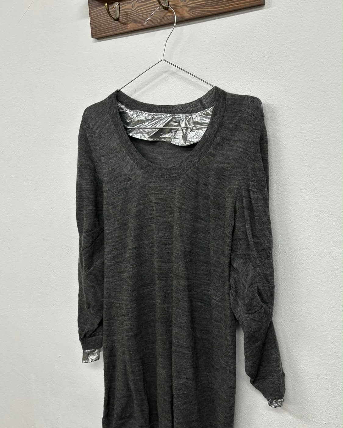 [1] 사카이 울 실버 레이어드 니트 원피스 상품이미지1