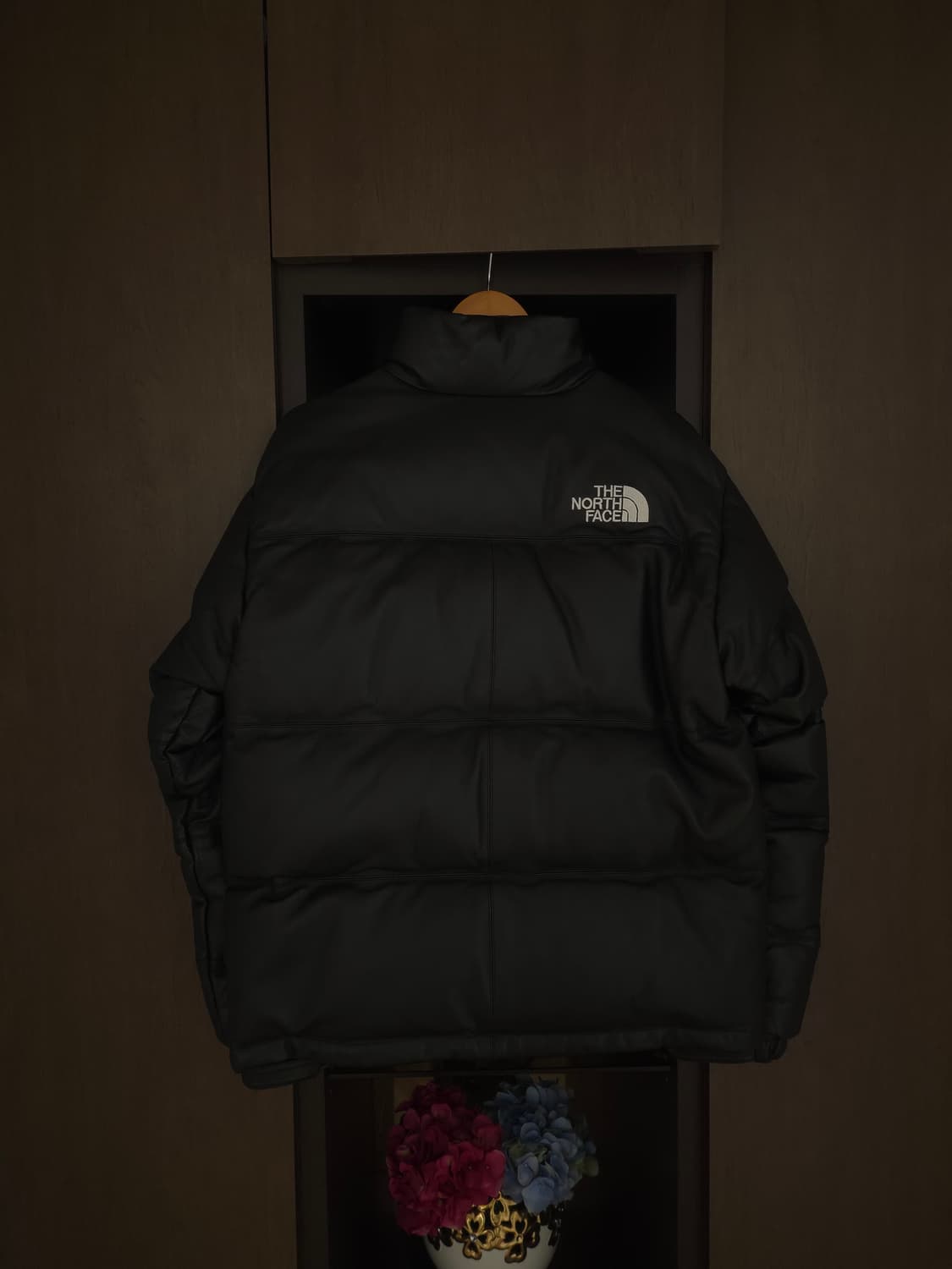 [M] 슈프림 노스페이스 레더 눕시 패딩 블랙 상품이미지2