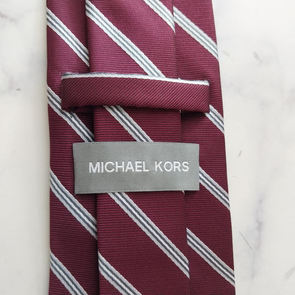 마이클 코어스 넥타이 와인 스트라이프 A+등급 K2211 상품이미지9