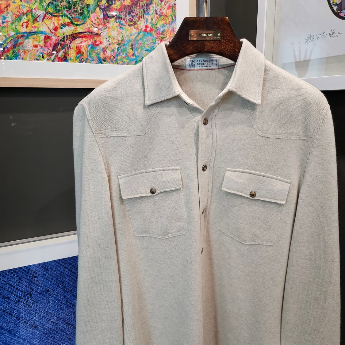 브루넬로 쿠치넬리 캐시미어 실크 신상 셔츠자켓 상품이미지3