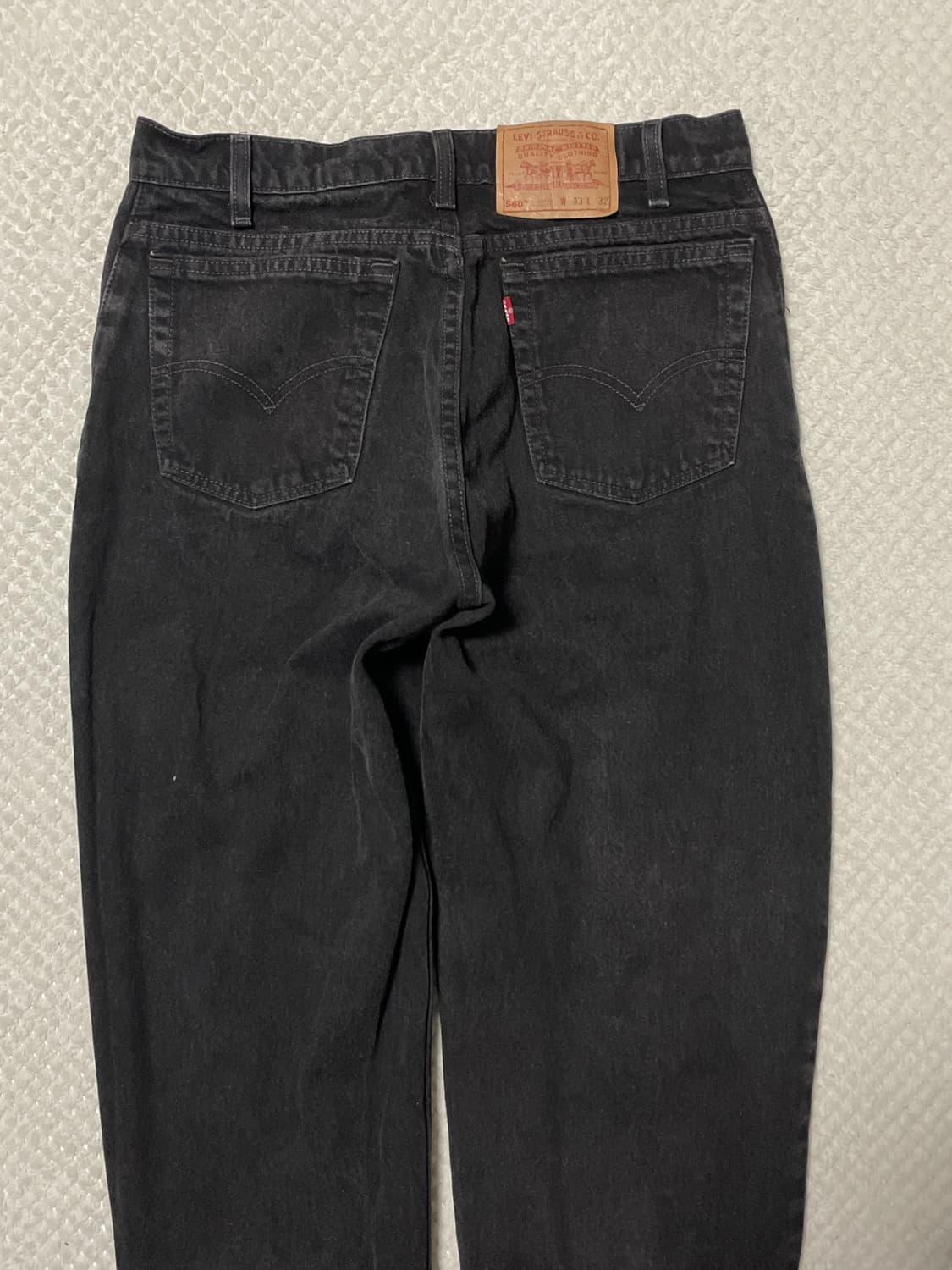 [33X32] 리바이스 90's USA 560 흑청 데님 팬츠(클리닝O) 상품이미지5