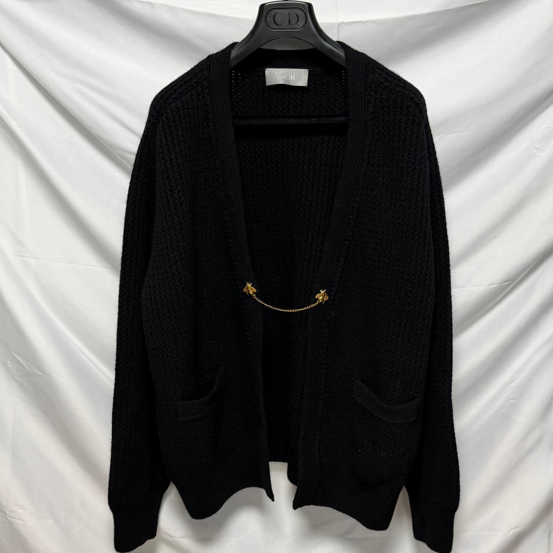 [S+급/XL] 디올 울 알파카 가디건 블랙 상품이미지1
