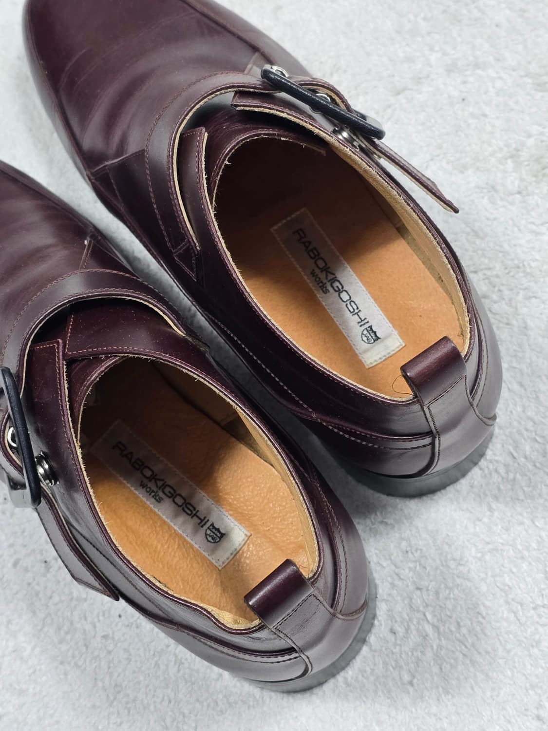 Rabokigoshi 라보키고시 블랙 가죽 버클 앵클 부츠 235 상품이미지4