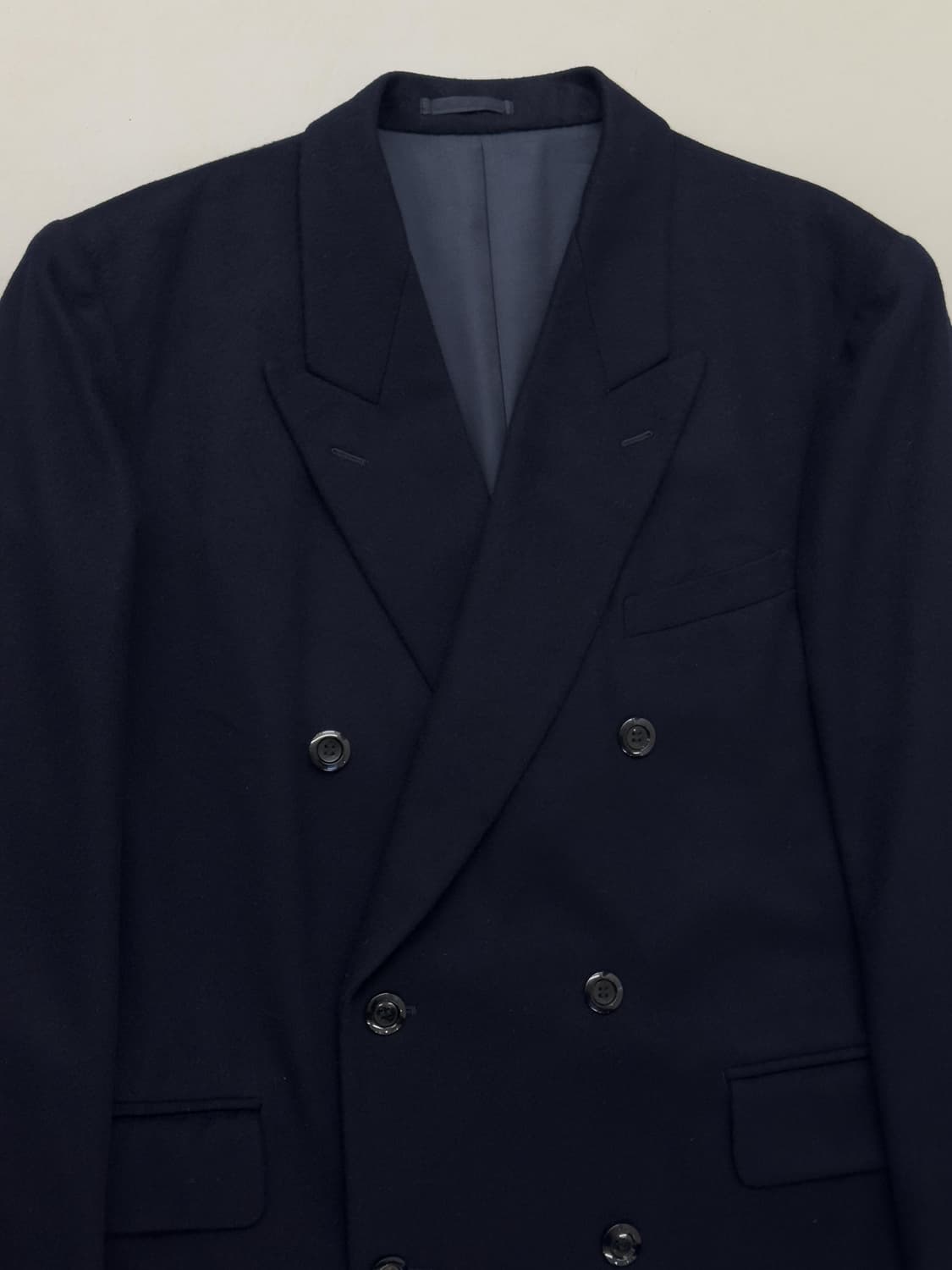 캐시미어 더블 네이비 코트 상품이미지4