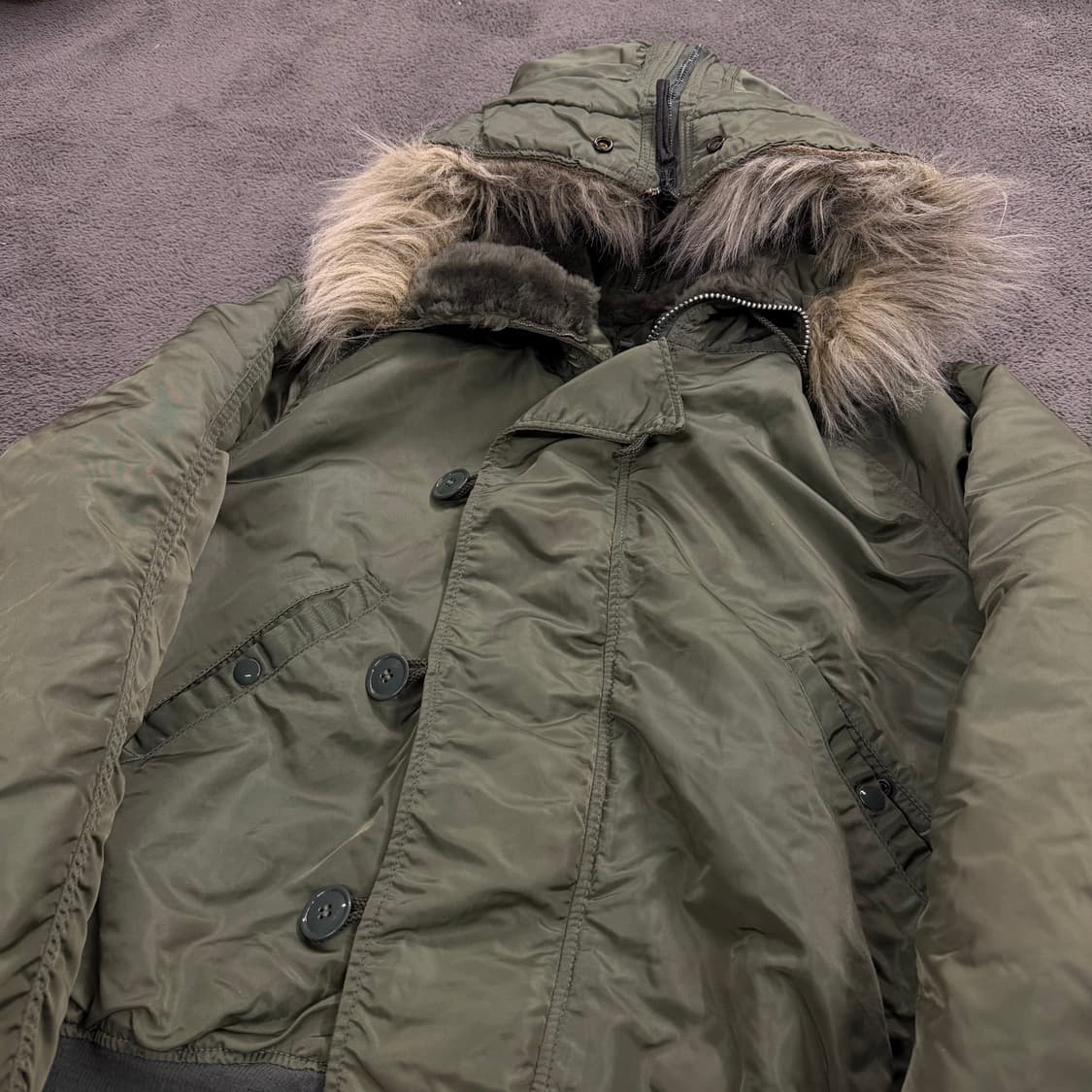 [정품/L] 알파인더스트리 N-2B 쇼트 웨이스트 밀리터리 패딩 자켓 상품이미지1