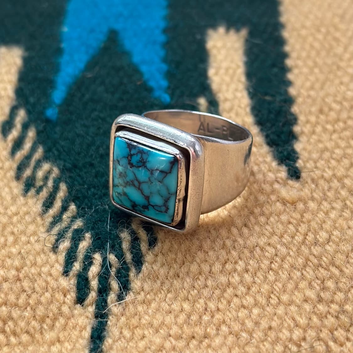 네이티브아메리칸 인디언주얼리 나바호 Albert Platero 터키석링 상품이미지1