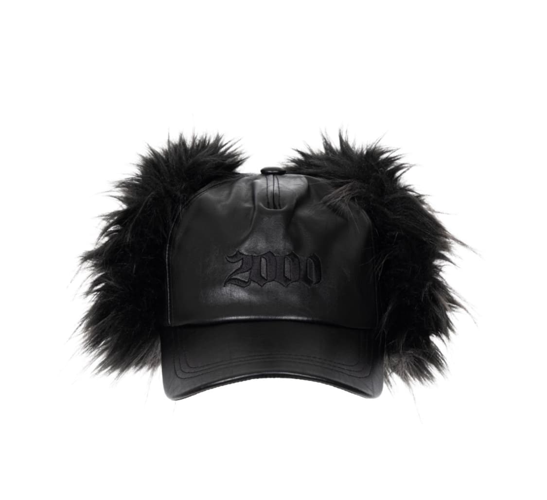 2000아카이브 FUR EARFLAP CAP 레더모자 상품이미지1