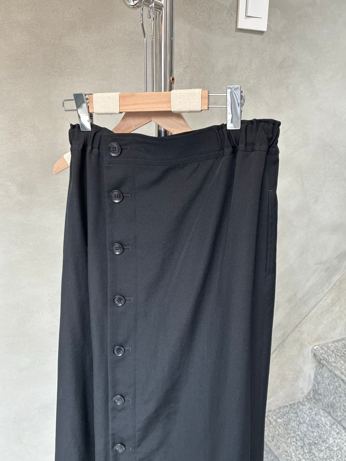 요지 야마모토 와이즈 버튼 스커트 상품이미지3