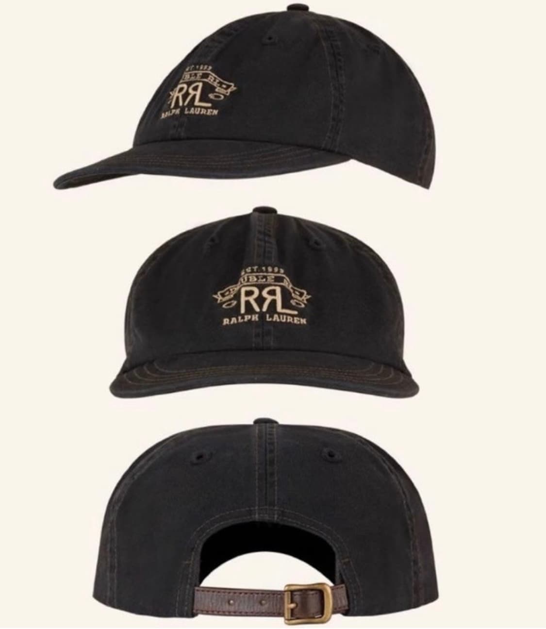 더블알엘 / 랜치 로고 볼캡 모자 / 블랙 / Free 상품이미지3