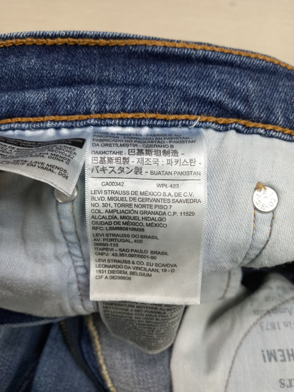 32 리바이스511 워싱 스판 슬림일자진 32-380 상품이미지8