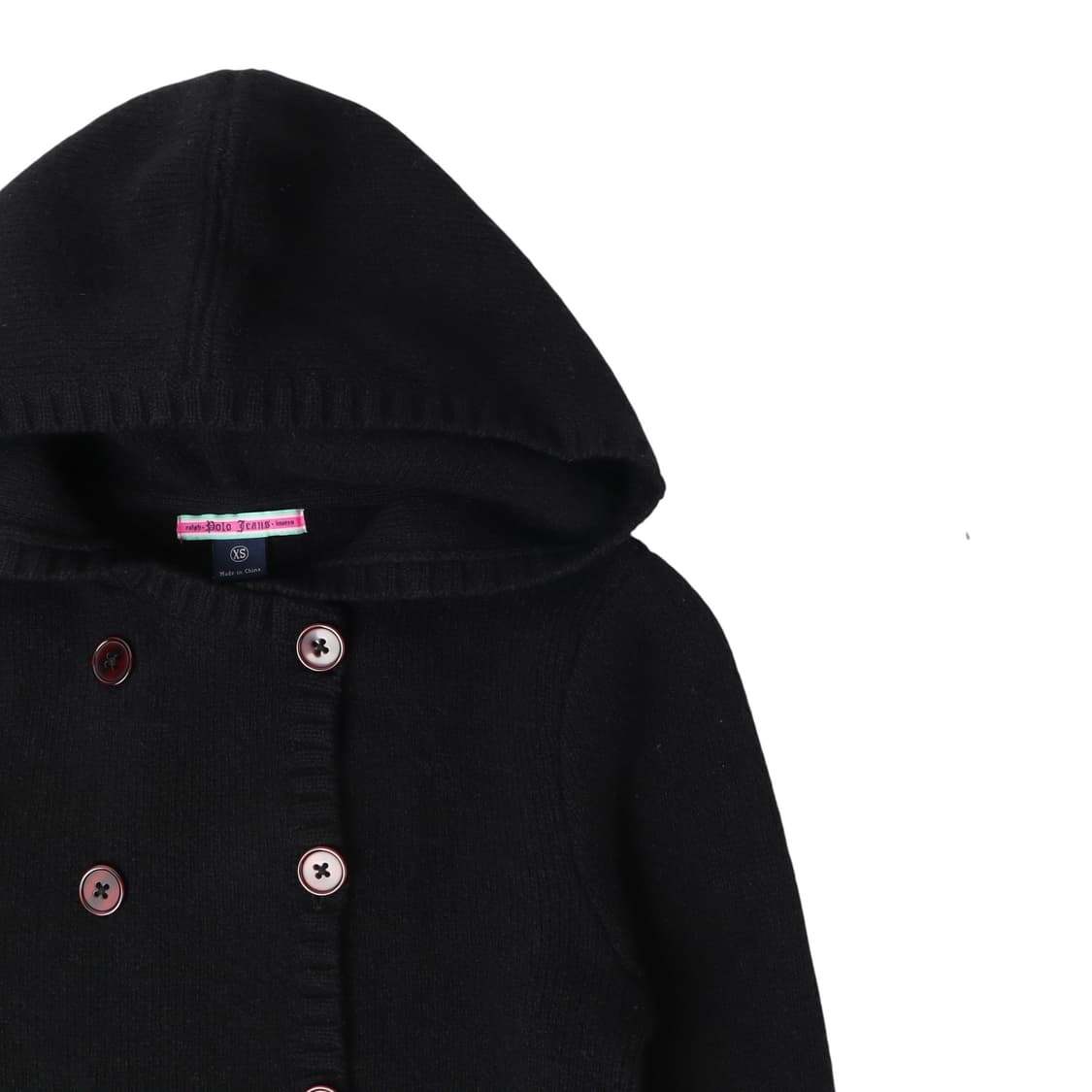 폴로진스 후디드 크롭 더블 울 니트 가디건 상품이미지3