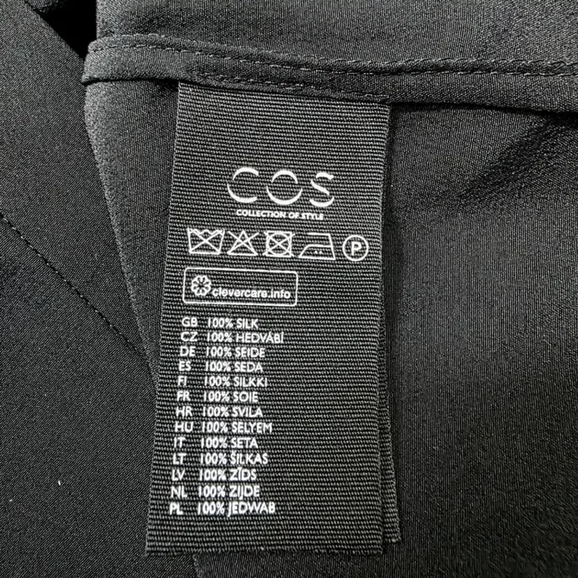 COS 코스 100% 실크 비대칭 드레이프 셔츠 44~55 상품이미지3