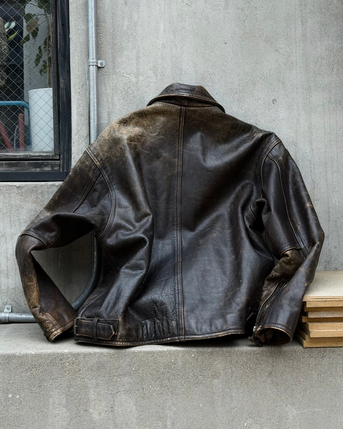 BRENNTANO 90s brown cowhide jacket 상품이미지7