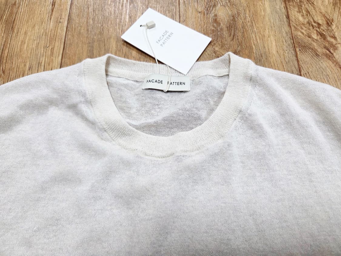 파사드패턴(FACADE PATTERN) 보이핏 린넨니트 프리사이즈 새상품 상품이미지7