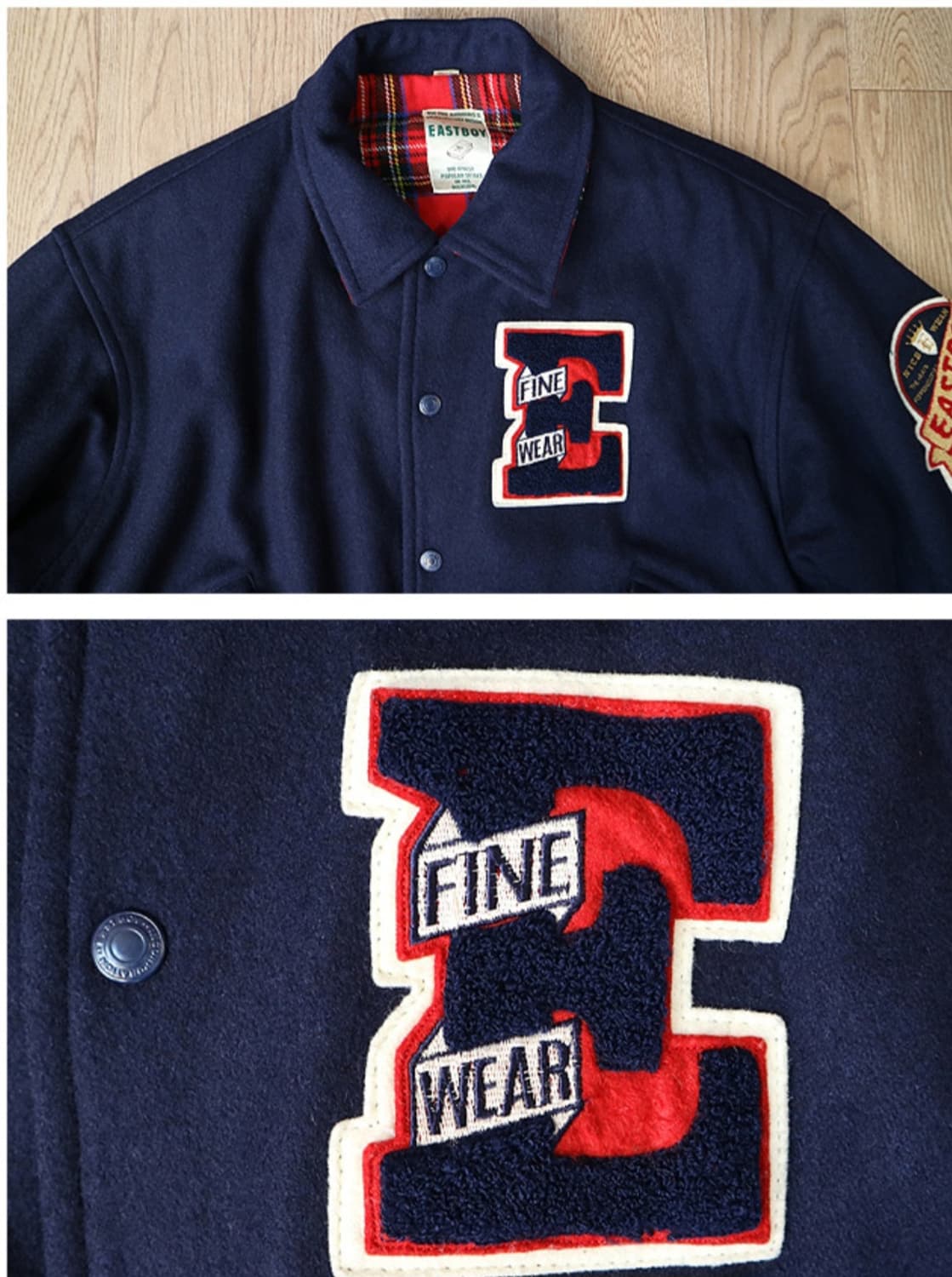 일본판 80 - 90s east boy  이스트 보이 빈티지 바시티 자켓 상품이미지3