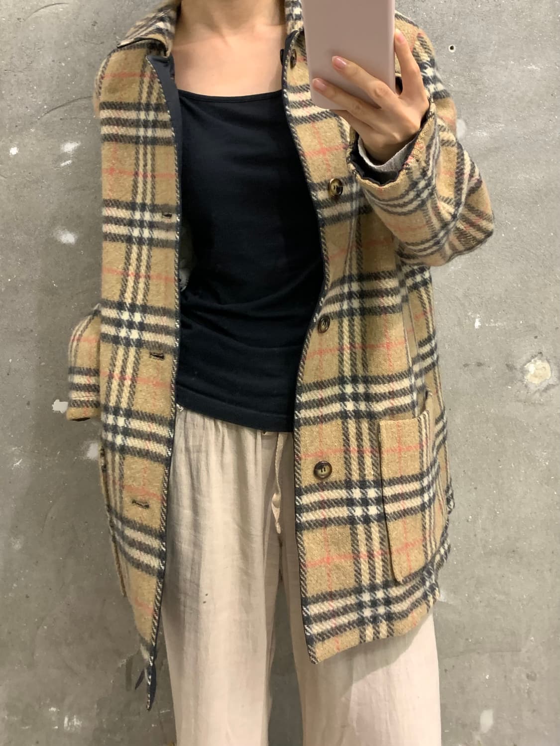 Burberry 버버리 노바체크 리버시블 울 코트 상품이미지1
