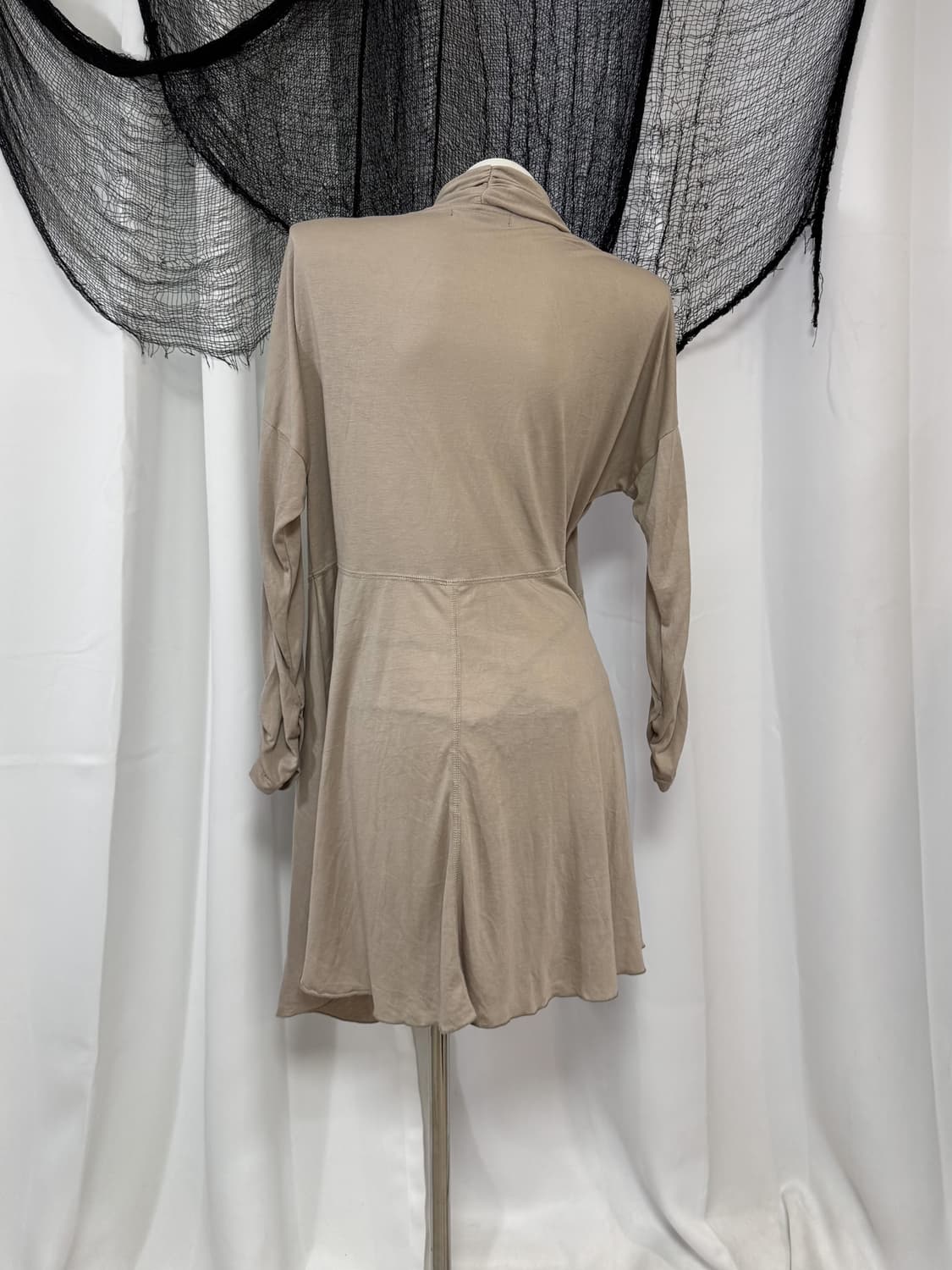 beige shirring long cardigan 상품이미지3
